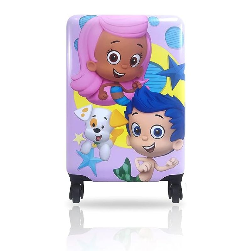 Fast Forward Bubble Guppies Gil Molly Bubble Puppy Hard-Sided Tween Spinner Luggage 20 Inches Carry-On Travel Trolley Rolling Suitcase for Kids