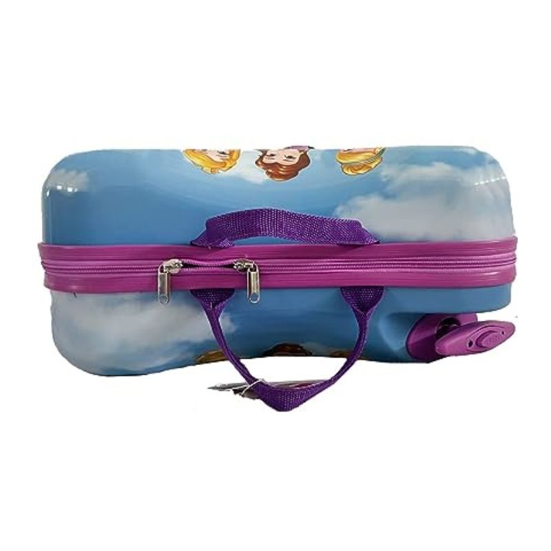 Disney Princess Ride on Suitcase for Kids, 18'' Suitcase with Seat for Kids, Cute Lightweight Kids Travel Suitcase Trolley