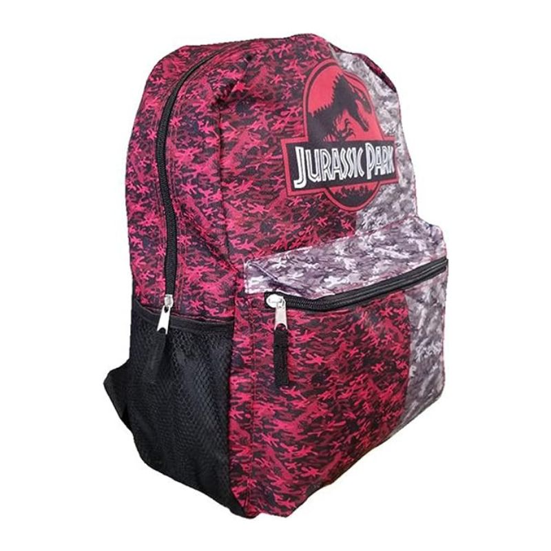 Fast Forward Jurassic Park All-Over Print Backpack for Kids 16 Inch Padded Shoulder Bag