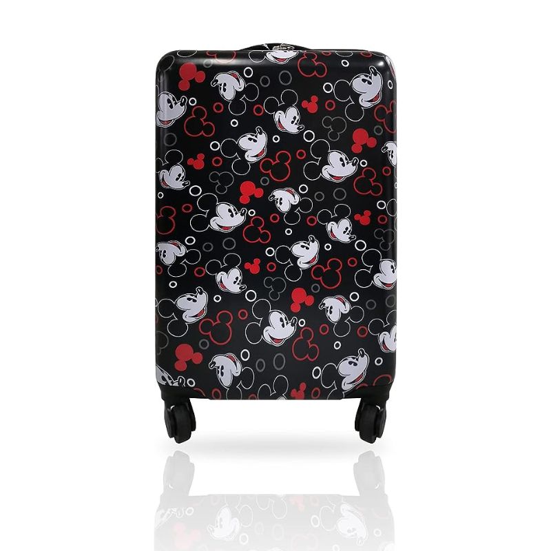 Fast Forward Mickey Mouse Luggage, Kid Suitcases for Toddlers, 20 Inch Hard-Sided Tween Spinner Luggage for Boy, Kids Carry-On Luggage with Wheels