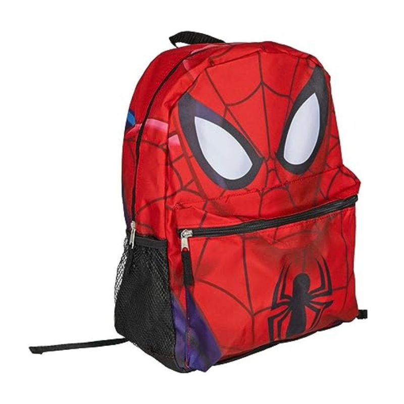Spider-Man Red All Over Print Backpack for Kids 16" Large Backpack