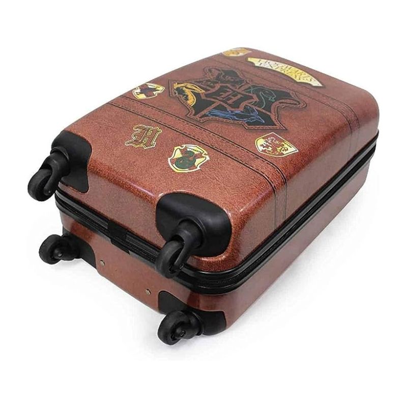 Harry Potter Luggage 21 Inch Hogwarts Express Hard-Sided Suitcase Rolling Luggage Carry-On Tween Spinner Travel Trolley for kids - Brown