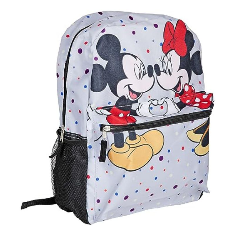 Fast Forward Gray All-Over Print Backpack for Kids 16 Inch Padded Shoulder Bag