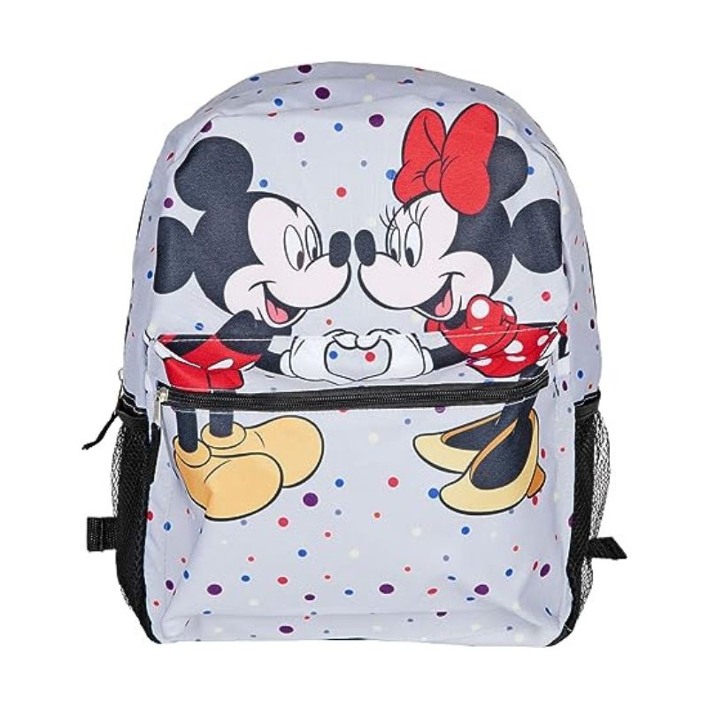 Fast Forward Gray All-Over Print Backpack for Kids 16 Inch Padded Shoulder Bag