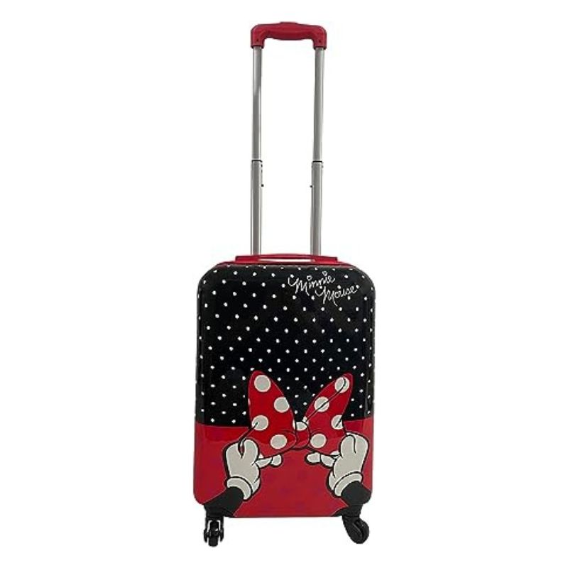 Fast Forward Minnie Mouse Luggage Hard Side Tween Spinner Rolling Suitcase for Kids Carry-On Travel Trolley - 21 Inch