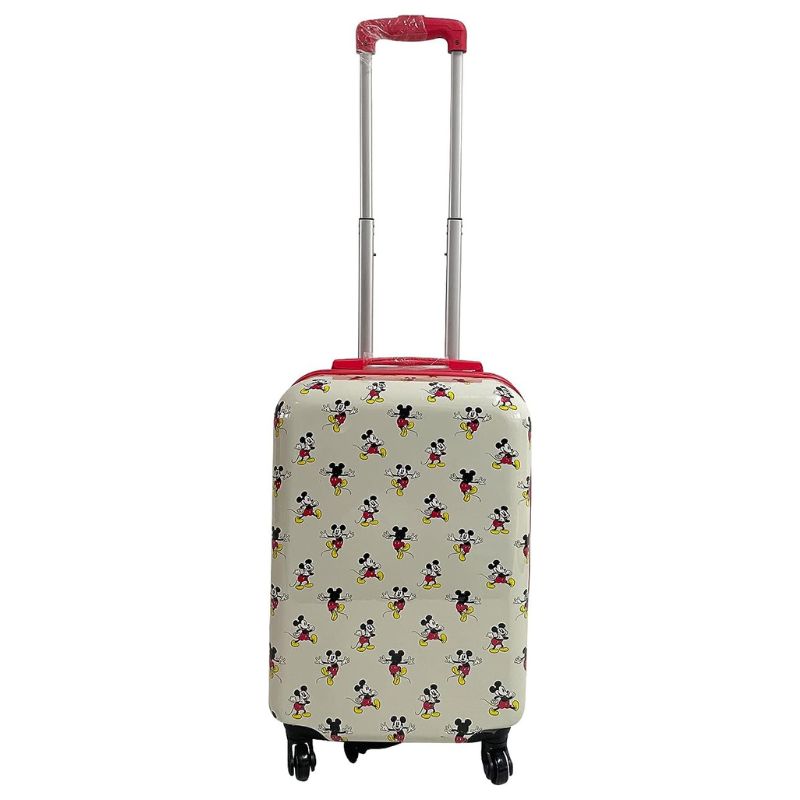 Fast Forward Mickey Mouse Luggage, Kid Suitcases for Toddlers, 21 Inch Hard-Sided Tween Spinner Luggage for Boy, Kids Carry-On Luggage with Wheels