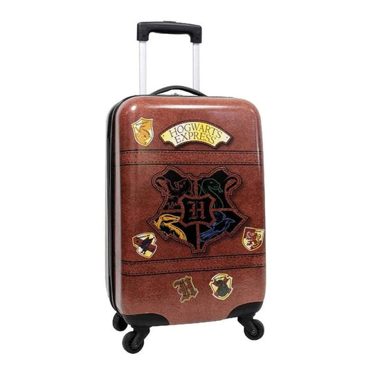 Harry Potter Luggage 21 Inch Hogwarts Express Hard-Sided Suitcase Rolling Luggage Carry-On Tween Spinner Travel Trolley for kids - Brown