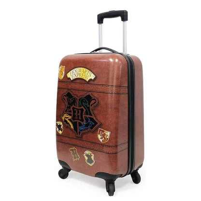 Harry Potter Luggage 21 Inch Hogwarts Express Hard-Sided Suitcase Rolling Luggage Carry-On Tween Spinner Travel Trolley for kids - Brown