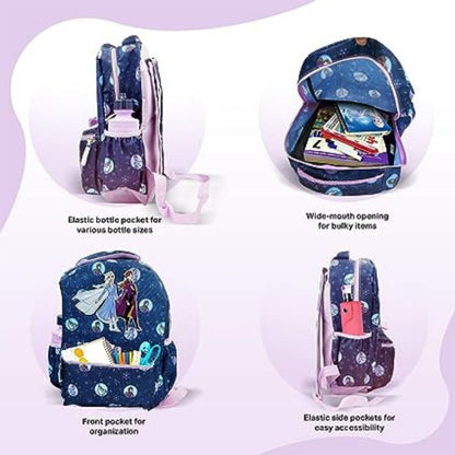 Disney Frozen Backpack for Girls - 6 Piece Set, Frozen Bookbag with Lunch Box, Perfect for Back to School & Elementary Age Girls