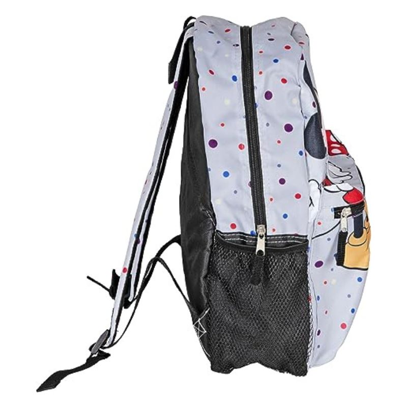 Fast Forward Gray All-Over Print Backpack for Kids 16 Inch Padded Shoulder Bag