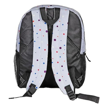 Fast Forward Gray All-Over Print Backpack for Kids 16 Inch Padded Shoulder Bag