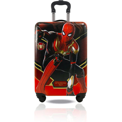 Spiderman No Way Home Hard-Sided Tween Spinner Luggage 20 Inches Carry-On Travel Trolley Rolling Suitcase for Kids